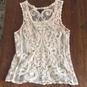 Express Sheer Pink Top